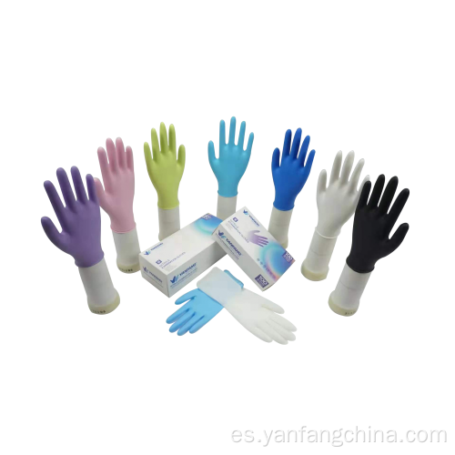 Guantes de nitrilo puro diposibles de color azul naranja opción